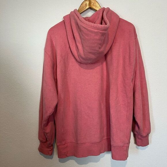 Aritzia TNA Cozy Fleece Pink Front Zip Sweatshirt Hoodie Women’s 2 Small Medium - Picture 3 of 6